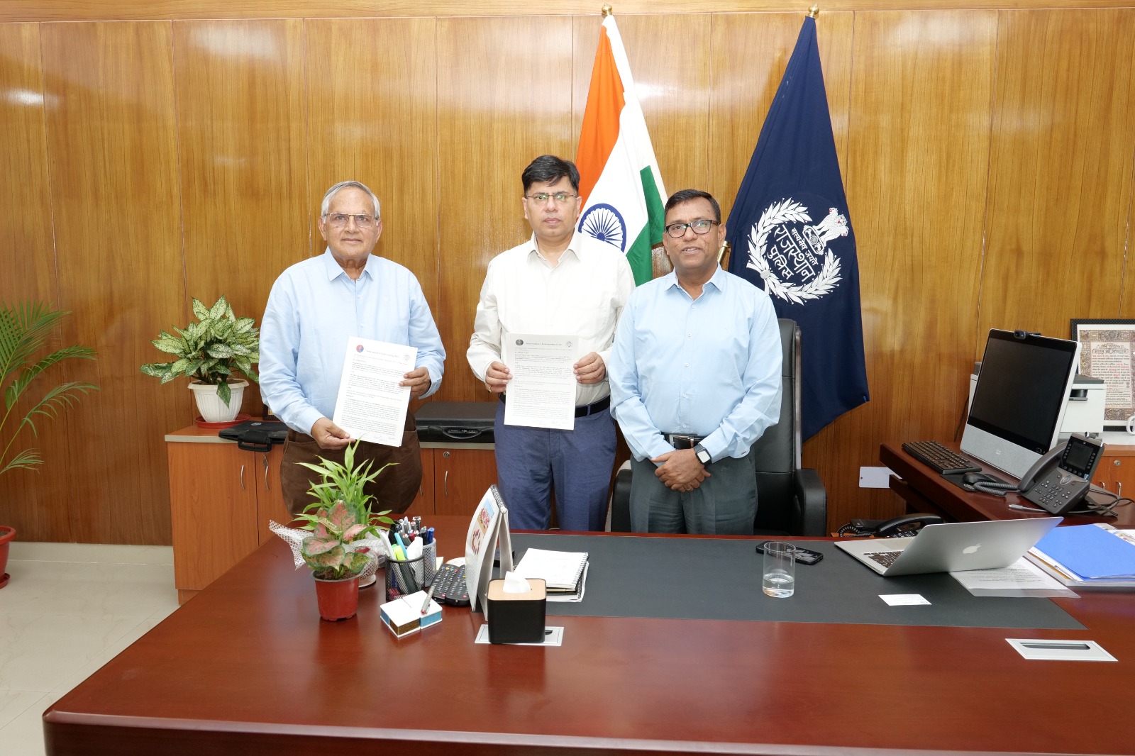 राजस्थान पुलिस और सीबीएस साइबर फाउंडेशन के बीच एमओयू:साइबर क्राइम के प्रति चलेगा जन जागरूकता अभियान